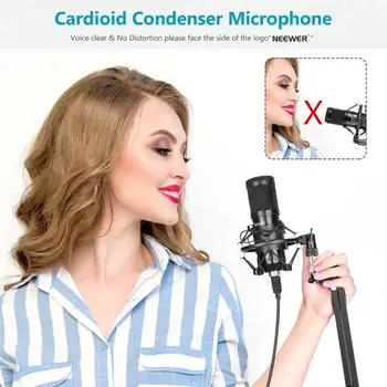 Neewer USB Mikrofonas Cardioid Kondensatoriaus Podcast Microfono（Meksika neturi akcijų ir nebus laivui, kai užsakymas pateikiamas）