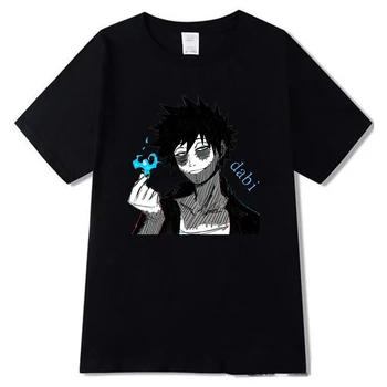 Mano Herojus akademinės bendruomenės Juokingas Animacinių filmų Marškinėliai Vyrams Mados Dabi T-shirt Grafikos Japonų Anime Marškinėlius Hip-Hop Top Tees Vyras