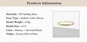 Boako Originali 925 Sterlingas Sidabro Madinga CZ Sužadėtuvių Žiedai Moterims Merginos Piršto Žiedą Anillo Fine Jewelry