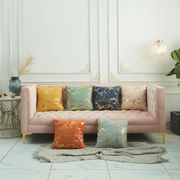 Naujas kašmyro sėdynės pagalvėlė padengti 45*45cm nr. vidinis morandi spalvos pagalvėlė atvejais, karšto štampavimo filialai pagalvių užvalkalai namų X183