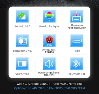 Autoradio 64G ROM+4G RAM Audi A3 8P 2003-2011 Automobilio Multimedia DVD 2-Din Android 10.0 GPS Navi 