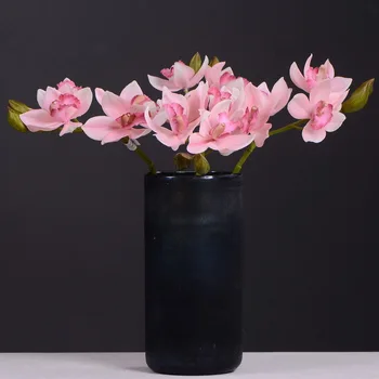 6pcs Modeliavimas Rytų Azijos Orchidėja Didmeninė Sėdi Kambaryje Lentelė Arbatos Apdaila, Dirbtinės Gėlės Aukšto Rango Šalies Ornamentu