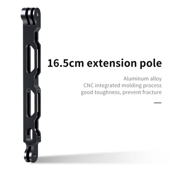 CNC Aliuminio Extender Rankos tvirtinimas DJI osmo acija/insta360 onex R Priedai Extender Polių Selfie už GoPro