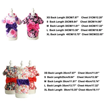 Petstyle Pet Drabužiai Mažylis Suknelė Gėlių Bowknot Japonų Kimono Marškinėliai Tradicinių Etninių Katė Princesė Suknelė, Sijonas Pet Kostiumas