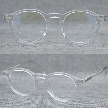 Derliaus Optiniai Stiklai Acetatas Akiniai akiniai Skaitymui Moterų ir Vyrų Tortoise Akiniai MILTZEN visiškai aišku, apvalus rėmas