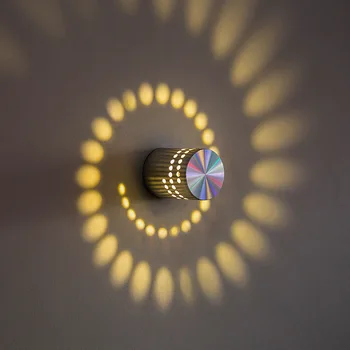 RGB spalvinga Spiralės Skylę Sienos Lempos Paviršius sumontuotas LED lubų Apdaila žibintai patalpų kambarį fone apdaila