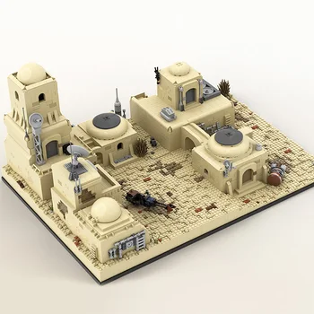 Star Kosmoso Karai Architektūra, Statyba Blokai Tatooine Mos Eisley Dykumos Cantina Modelis Street View 