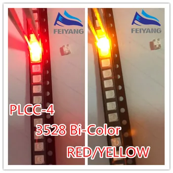 100vnt/daug Raudonas ir Geltonas Bicolor smd 3528 led šviesos diodų 1210 paviršinio montavimo chip led šviesos diodų, CE&Rohs
