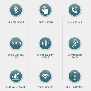 AWEI T29 TWS Ausinės Ausinės Bluetooth 5.0 Ilgai Standly Muzikos Žaidimas Ausines Telefoną 
