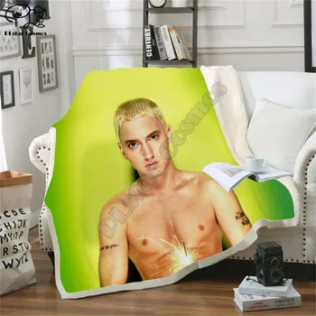 Eminem animacija modelius Vilnos Antklodė 3D full spausdinti Nešiojami Antklodė Suaugusieji/vaikai Vilnos Antklodė lašas shippng stiliaus -2