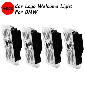 4pcs Automobilio Logotipas Sveiki atvykę Šviesos Dekoro Led Projektorių Lempos BMW X3 X5 E70 