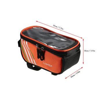 Lixada dviračio krepšys mtb dviračio priekyje rėmo viršutinis vamzdis, maišelis dviračių krepšys, krepšiai priedai vandeniui stabdžių sistema, skirta 5.7 colių telefono