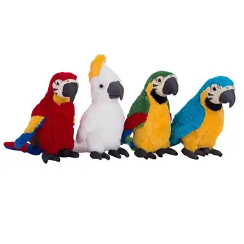 Modeliavimo pliušinis papūga paukštis pliušinis įdaryti lėlės vaikų žaislų dekoravimo, modeliavimo pliušinis žaislas vaikams Kalėdų dovanų šalis