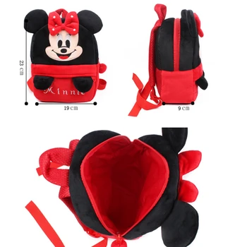 Naujas Minnie Mouse Pliušinis Kuprinė Kūdikiui Mažas Peliukas Mikis Kuprinė Mielas Ankstyvojo Ugdymo Sodo Animacinių Filmų Žaislų Krepšys 1-3 Metų Amžiaus Vaikams