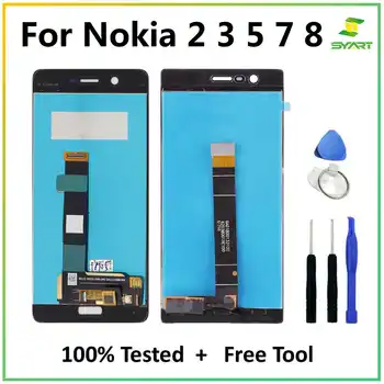 LCD Nokia 2 / 3 / 5 / 7 / 8 LCD Ekranas Su Jutikliniu Ekranu, skaitmeninis keitiklis Asamblėjos atsarginių Dalių, Skirtų 