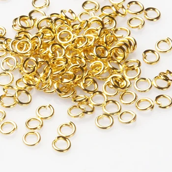[wamami] 10g Aukso Spalvos Metalo Atidaryti Šuolis Žiedas BJD Karoliai, Apyrankė 
