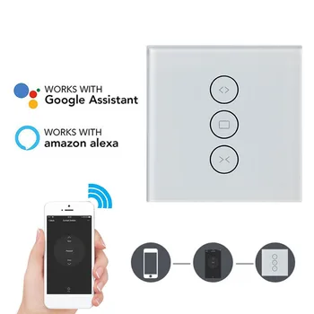TUYA Smart Home WiFi Elektros Touch Venecijos Langinių Jungiklis Tuya / Smart Gyvenimo APP Valdymas Balsu Alexa Echo Mechaninė Variklio