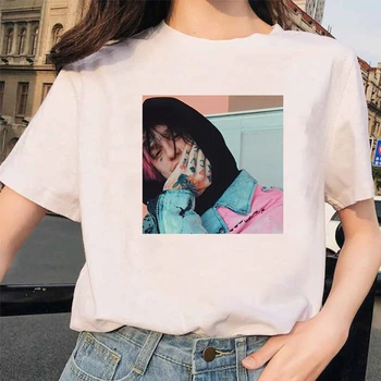 90-ųjų Grafikos Lil Peep Marškinėlius Harajuku Hip-Hop T Shirts Pragarą Berniukas Streetwear Viršuje Tees Moterų Moterų Cry Baby Ullzang Mados T-shir