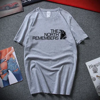 Namas Stark Šiaurės Prisimena, T-shirt Naujas Vasaros Mados Streetwear marškinėliai Premium Medvilnė Trumpas rankovėmis Tee marškinėliai homme