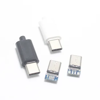 10set OTG ar Didesnė Srovė USB 3.1 C Tipo Male Plug Suvirinti Tipas USB-C 4 in 1 
