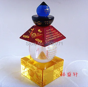 Visi Budos paslaptis širdies viso kūno relikvijos lobių skrynią bokštas 5*5 spalvinga kristalų penkių varantys bokštas stupa 12cm didelis siuntimo