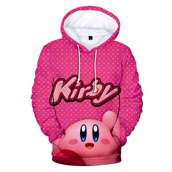 Japonų Anime Kirby Cosplay Kostiumų Mielas Animacinių filmų Kirby 3D Atspausdintas Negabaritinių Moterims/vyrams Hoodies Palaidinės Atsitiktinis Tracksuit