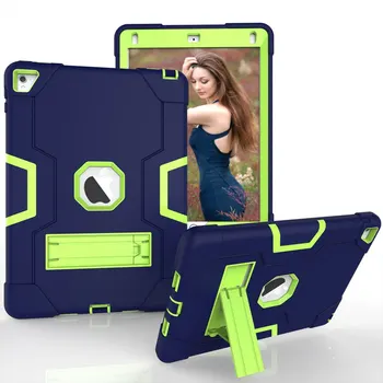 Atsparus smūgiams Silikoninis Case For iPad 2 Oro A1566/1567 Funda ipad Oro 2G Vaikai Saugiai Šarvai Sunkiųjų Gumos atveju +FilmPen