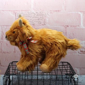 Įdaryti gyvūnų žaislai, minkšti laukinių jakų doll realaus gyvenimo Bos mutus lėlės Apdailos pateikti žaislų parduotuvėse