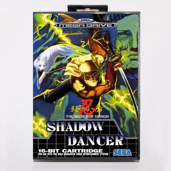 Šešėlių Šokėja Paslaptis Shinobi Žaidimas Kasetė 16 bitų MD Žaidimo Kortelės Su Mažmeninės Langelyje Sega Mega Drive Genesis