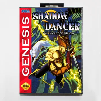 Šešėlių Šokėja Paslaptis Shinobi Žaidimas Kasetė 16 bitų MD Žaidimo Kortelės Su Mažmeninės Langelyje Sega Mega Drive Genesis