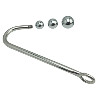 Mažas vidutinis didelis apvalus kamuolys galva pasirinkti metalo analinis kablys butt plug dilator alluminum lydinio prostatos massager sekso žaislas vyrams