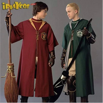 XS-XXL studentų Cosplay Apsiaustu Quidditch Veiklos Dėvėti Slytherin Apdaras Vienodas Helovinas Dovanos