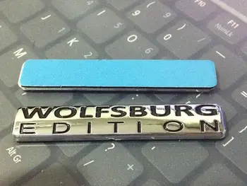 4pcs WOLFSBURG EDITION Emblema ABS Auto Automobilis šildomos Galinės Pusės Lipdukas Lipdukas Ženklelis