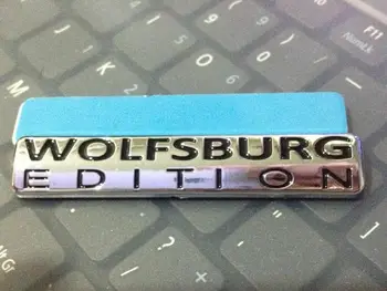 4pcs WOLFSBURG EDITION Emblema ABS Auto Automobilis šildomos Galinės Pusės Lipdukas Lipdukas Ženklelis