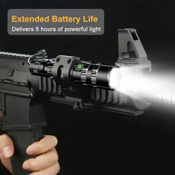 Anjoet LED L2 Taktinis Žibintuvėlis Super Šviesus USB Įkraunamas Žibintuvėlis įrašo Medžioklės šviesos Vandeniui už 18650 baterija