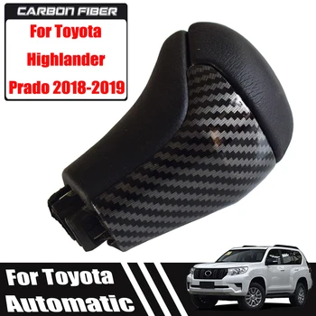 Tinka Toyota Highlander Prado 2018-2019 Nekilnojamojo Odos ABS Automobilių Stiliaus Juoda/Sidabrinė Automobilių Pavarų Perjungimo Rankena, pavarų Perjungimo Svirtis Rankinis