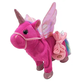 Mielas Vienaragis Lėlės Pavadėlio Flying Horse Gali Vaikščioti Gali Dainuoti Pliušinis Lėlės Elektros Vienaragis Pliušinis Žaislas Vaikui Gimtadienio Dovanos Vaikui žaislus