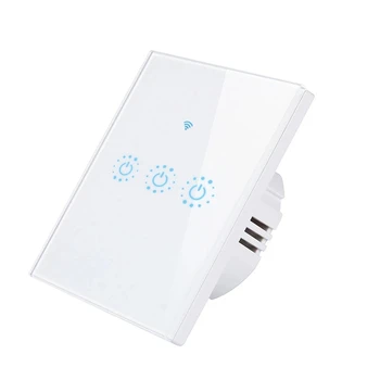 WiFi RF433 Smart Touch Jungiklis 1gang 2gang 3gang Laikmačio Modulis darbui su 