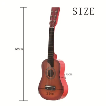 25 colių 6 Eilutę Medinė Akustinė Gitara Pradedantiesiems Vaikų Muzikos Instrumentas su Krepšys Vaikų Švietimo Muzikinė Dovana