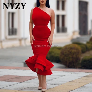 NYZY C119 Undinė Raudonos Kokteilis Suknelė Vestuves Vakare Baigimo Homecoming chalatas de soiree vestidos coctel 2019