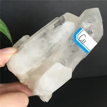 Natūralus Kristalinis Kvarcas, Žalias Grupių Aišku, Balta Gydymo Reiki Akmens Taško Pavyzdys Namų Dekoro Minerales
