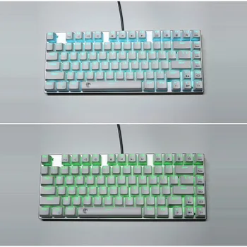 Z88 Mini Žaidimų Klaviatūra RGB Apšvietimu Outemu Jungiklis Kompaktiškas Aliuminio Mechaninė Klaviatūra , Balta