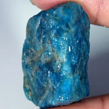 Natūralių mėlyna apatite, akmens, mineralinė akmens pavyzdys