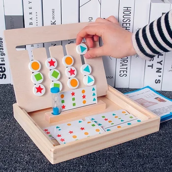 Ikimokyklinio Mokymosi Žaislai, Skaidrių Įspūdį Color & Formos Atitikimo Logika Žaidimas Švietimo Mediniai Žaislai Vaikams Šeimos Žaidimas