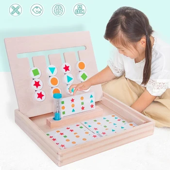 Ikimokyklinio Mokymosi Žaislai, Skaidrių Įspūdį Color & Formos Atitikimo Logika Žaidimas Švietimo Mediniai Žaislai Vaikams Šeimos Žaidimas