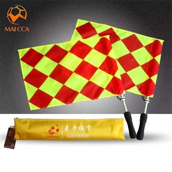 MAICCA Futbolo vėliavėles teisėjas Futbolo teisėjų vėliavos Sporto rungtynės linesman teisėjas įranga su maišeliu