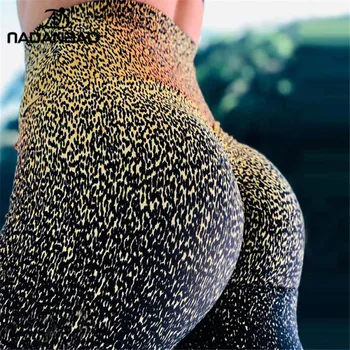 NADANBAO Push up Antblauzdžiai Moterims Aukšto Juosmens Fitneso Legging Seksualus Leopardas spausdinti treniruotės Legins moteris plius dydis
