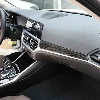 Dėtuvė Prietaisų Skydelio Apdaila Padengti Apdaila Anglies Pluošto Stiliaus BMW 3 Serijos G20 G28 2020 LHD Interjero ABS Lipdukai