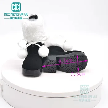 BJD priedai lėlės batai tinka 1/3 BJD SD10 SD13 lėlės mados Aukščio sniego batai juoda, balta