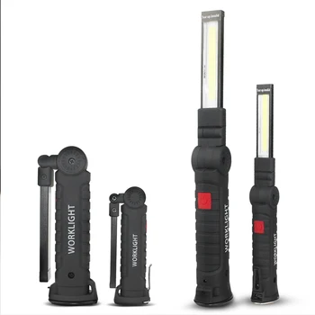 Nešiojamų LED Žibintuvėlis Magnetinio Fakelas USB Įkrovimo Sulankstomas Led Darbo Lengvųjų Automobilių Tikrinimo Lempą, Lauko Kempingas Apšvietimas